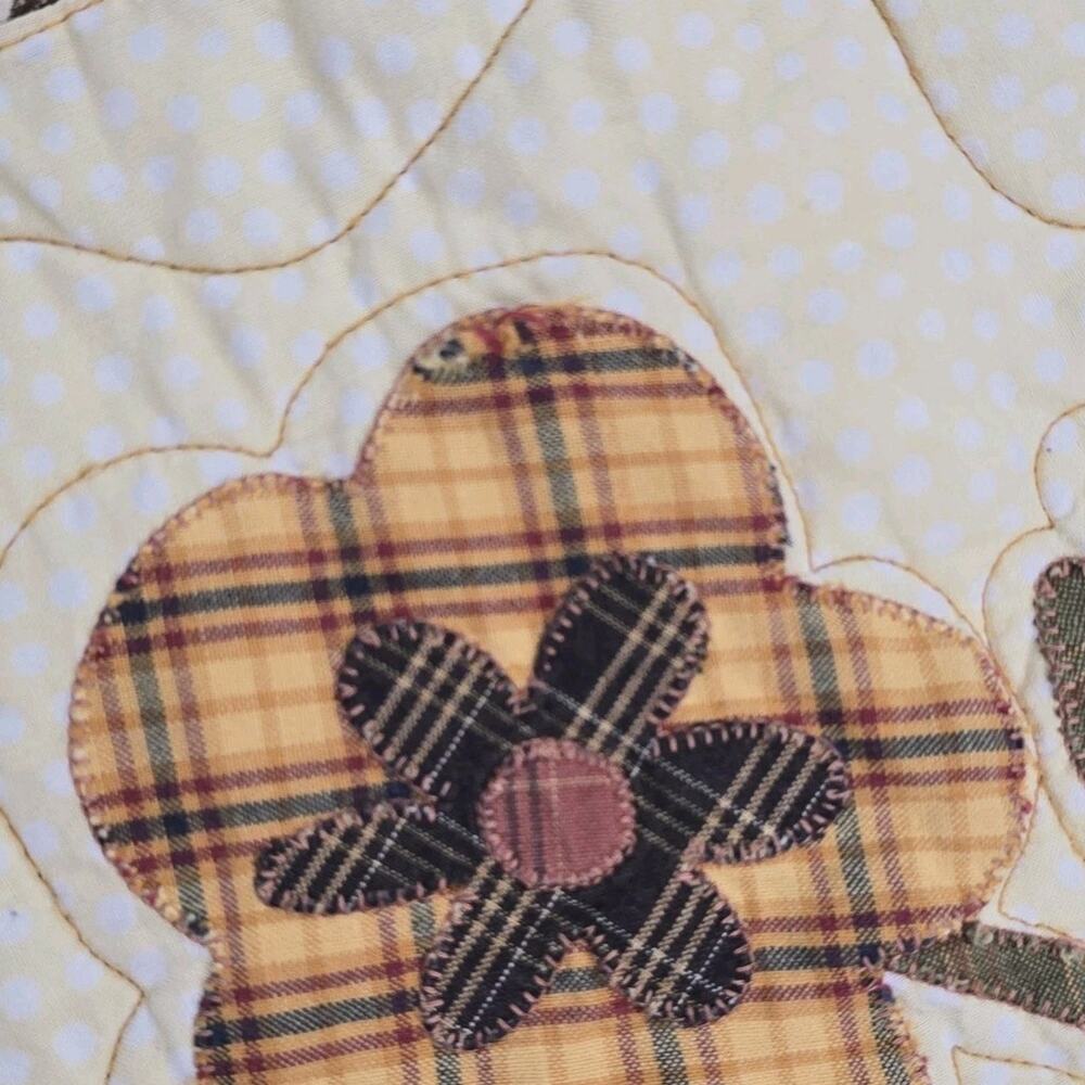 Vintage Reversible Sampler Quilt Handmade Patchwork Coverlet 82x82" Cutter READ - Picture 14 of 16